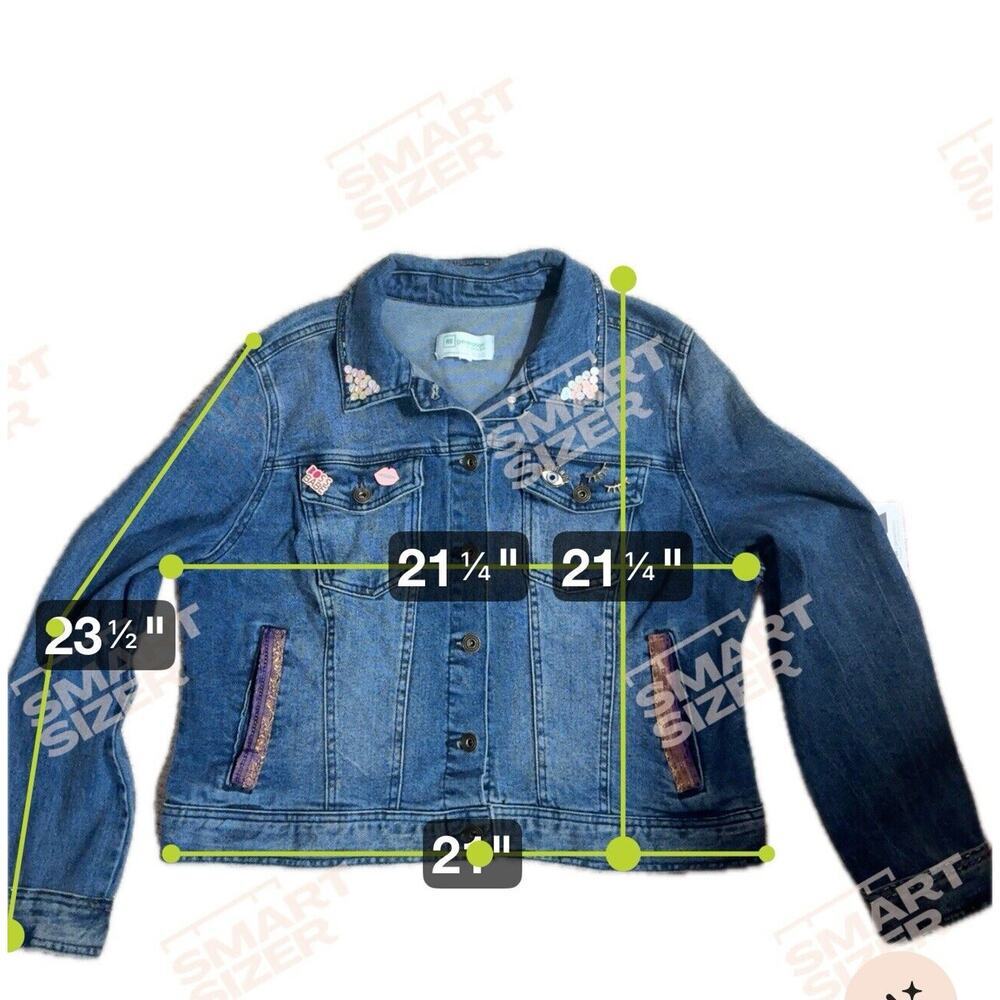 RE Generation by Celebrity Pink Jacket Womens Size XL Denim Jean Embellished New - Picture 3 of 15
